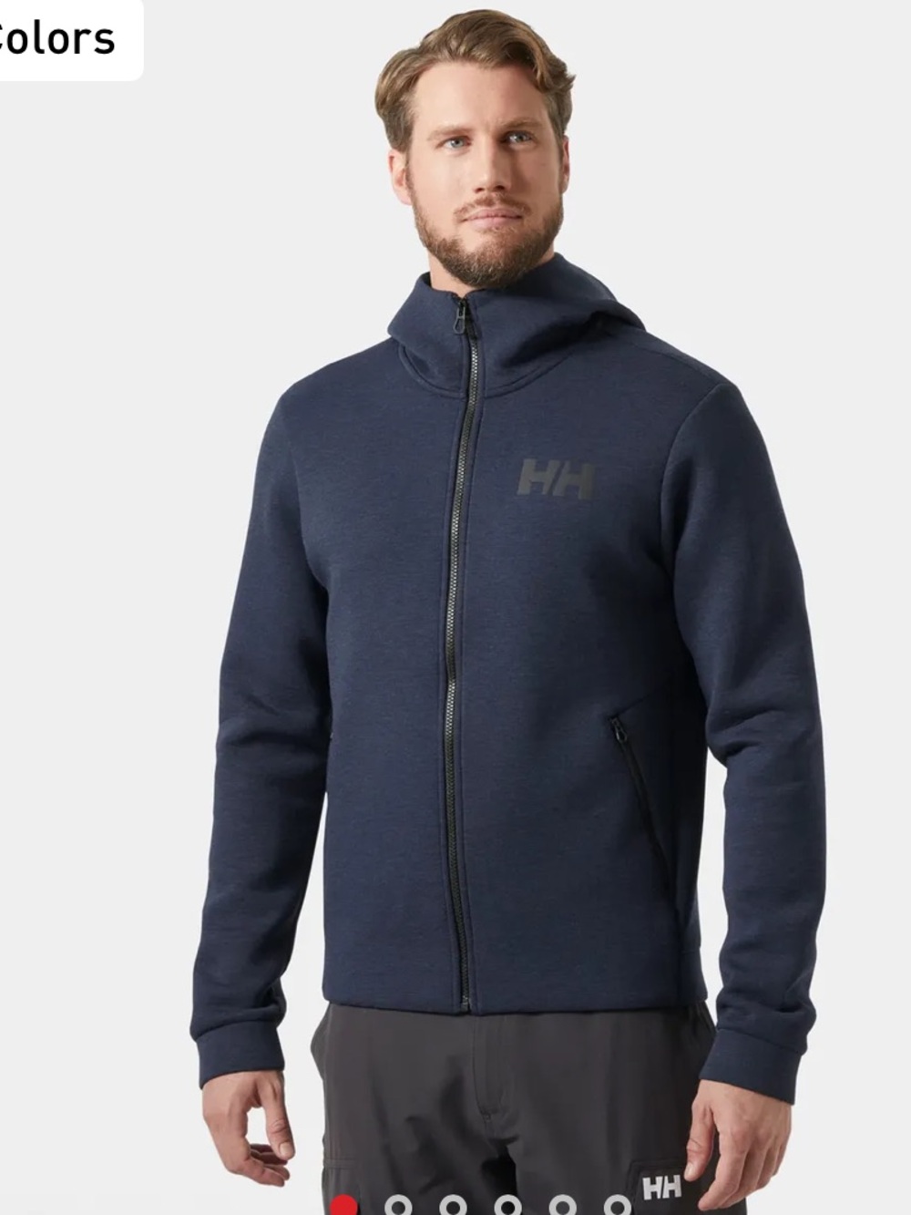 Helly Hansen Men's Navy Full-Zip Hooded Performance Jacket